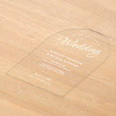 Invitations En Acrylique Moderne Élégant Superposition Mariage Écriture Bla (Poser)
