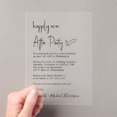 Invitations En Acrylique Moderne Heureusement Jamais Après La Réception De  (In situ (ordinateur de poche))