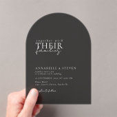 Invitations En Acrylique Moderne, Minimal, Noir, Mariage (In situ (ordinateur de poche))