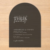 Invitations En Acrylique Moderne, Minimal, Noir, Mariage (Recto)