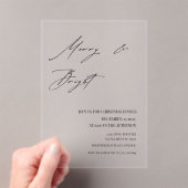 Invitations En Acrylique Moderne Noël Merry & Bright (In situ (ordinateur de poche))