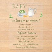 Invitations En Acrylique Moderne Nous Vous Aimons Tellement Matcha Green Te (Recto)