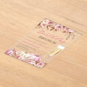 Invitations En Acrylique Moderne Rose Boho Citrouille Automne Anniversaire  (Poser)