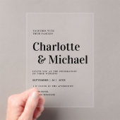 Invitations En Acrylique Moderne, simple, élégant (In situ (ordinateur de poche))