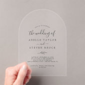 Invitations En Acrylique Moins de feuilles Fancy Moderne Simple Mariage bot (In situ (ordinateur de poche))