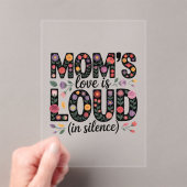 Invitations En Acrylique Mom’s Love Is Loud (In Silence) (In situ (ordinateur de poche))