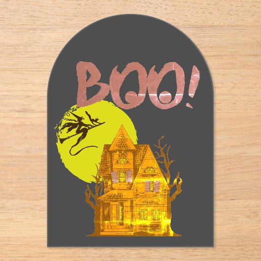 Invitations En Acrylique Mon Halloween (Recto)