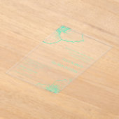 Invitations En Acrylique Monochromatic Seafoam Clematis Art Mariage officie (Poser)