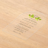 Invitations En Acrylique Monogram Birch Tree Branch Wedding (Poser)