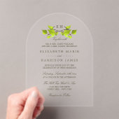 Invitations En Acrylique Monogram Birch Tree Branch Wedding (In situ (ordinateur de poche))
