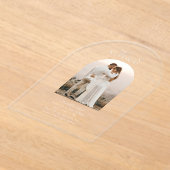 Invitations En Acrylique Monogram Romantic Arch Photo Elegant Wedding (Poser)