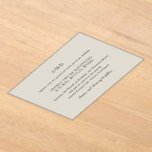 Invitations En Acrylique Monogramme classique Beige Formal Elégant Mariage (Poser)