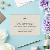Invitations En Acrylique Monogramme classique Beige Formal Elégant Mariage (Insitu (Mariage))