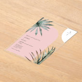 Invitations En Acrylique Monogrammes Arches Mariage rose clair (Poser)