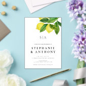 Invitations En Acrylique Monogrammes Branche de Citron Vert Mariage (Insitu (Mariage))