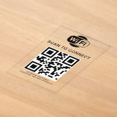 Invitations En Acrylique Mot de passe Wifi | Analyse du code QR pour se con (Poser)