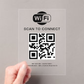 Invitations En Acrylique Mot de passe Wifi | Analyse du code QR pour se con (In situ (ordinateur de poche))