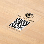 Invitations En Acrylique Mot de passe Wifi | Analyse du code QR pour se con (Poser)