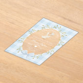 Invitations En Acrylique Mother Goose Silly Baby Shower Blue Gingham (Poser)