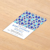 Invitations En Acrylique Motif Bleu  bébé Baby shower garçon (Poser)