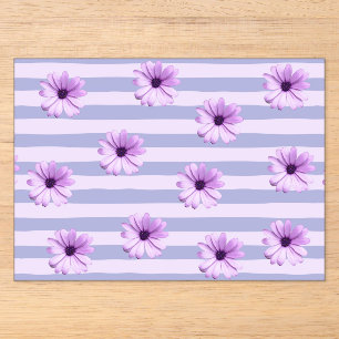 Invitations En Acrylique Motif de marguerite bleue et violette