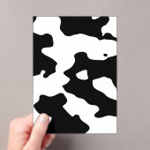 Invitations En Acrylique Motif de vache noir et blanc (In situ (ordinateur de poche))
