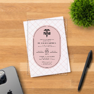 Invitations En Acrylique Motif de vérification de la remise des diplômes en