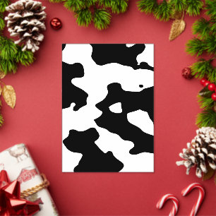 Invitations En Acrylique Motif Vache Noir et Blanc