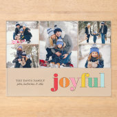 Invitations En Acrylique Multicolor "Joyful" Galerie de 5 Photos Festive (Recto)