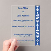 Invitations En Acrylique Multiplayer Mode in Blue Acrylic Wedding (In situ (ordinateur de poche))