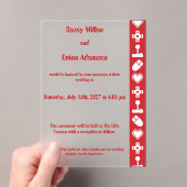 Invitations En Acrylique Multiplayer Mode in Cherry Acrylic Wedding (In situ (ordinateur de poche))