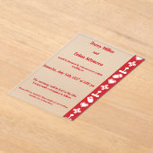 Invitations En Acrylique Multiplayer Mode in Cherry Acrylic Wedding (Poser)