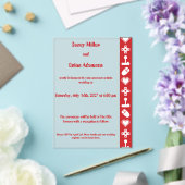 Invitations En Acrylique Multiplayer Mode in Cherry Acrylic Wedding (Insitu (Mariage))