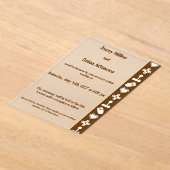 Invitations En Acrylique Multiplayer Mode in Chocolate Acrylic Wedding (Poser)