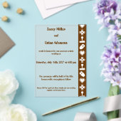 Invitations En Acrylique Multiplayer Mode in Chocolate Acrylic Wedding (Insitu (Mariage))