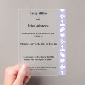 Invitations En Acrylique Multiplayer Mode in Lavender Acrylic Wedding (In situ (ordinateur de poche))