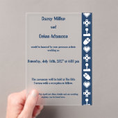 Invitations En Acrylique Multiplayer Mode in Navy Acrylic Wedding (In situ (ordinateur de poche))