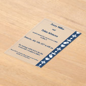 Invitations En Acrylique Multiplayer Mode in Navy Acrylic Wedding (Poser)