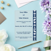 Invitations En Acrylique Multiplayer Mode in Navy Acrylic Wedding (Insitu (Mariage))