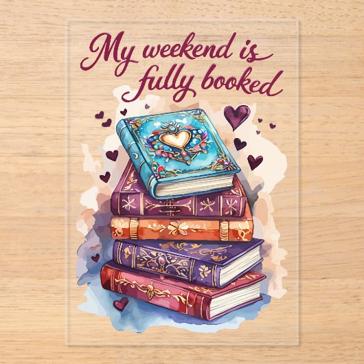 Invitations En Acrylique My weekend is fully booked (Recto)