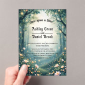 Invitations En Acrylique Mythic Woodland Enchanted Forest Fairytale Wedding (In situ (ordinateur de poche))