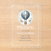 Invitations En Acrylique N’est-il pas une fête acrylique de premier anniver (Recto)