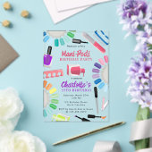 Invitations En Acrylique Nails Manicure Pedicure Mani Pedi Girls Birthday (Insitu (Mariage))