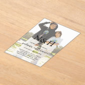 Invitations En Acrylique Natasha Photo Monogramme Mariage moderne (Poser)