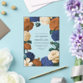 Invitations En Acrylique Navy Blue, Burnt Orange & Champagne Wedding (Insitu (Mariage))