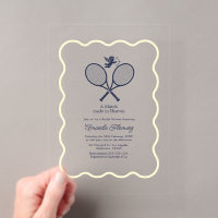 Navy & Cream Préparatifs de Tennis pour Mariage