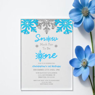 Invitations En Acrylique Neige beaucoup amusant pour être un hiver 1er anni