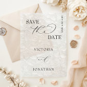 Invitations En Acrylique Nettoyer Simple Enregistrer La Date