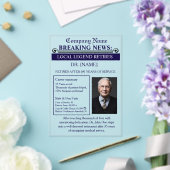 Invitations En Acrylique Newspaper Style Doctor Retirement Card | Custom (Insitu (Mariage))