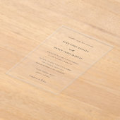 Invitations En Acrylique Nina Simple mariage élégant (Poser)